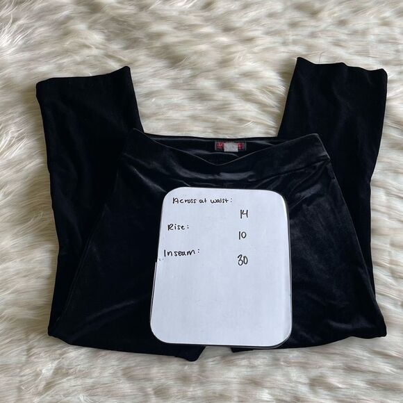 Krazy Larry Long Velvet Pull-On Pants in Black Velvet - Picture 7 of 7